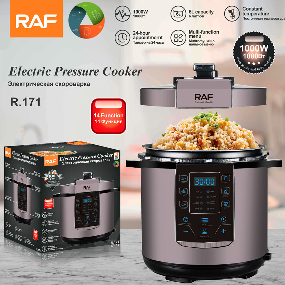 Cuiseur à pression électrique multifonction de 6L et cuiseur à riz